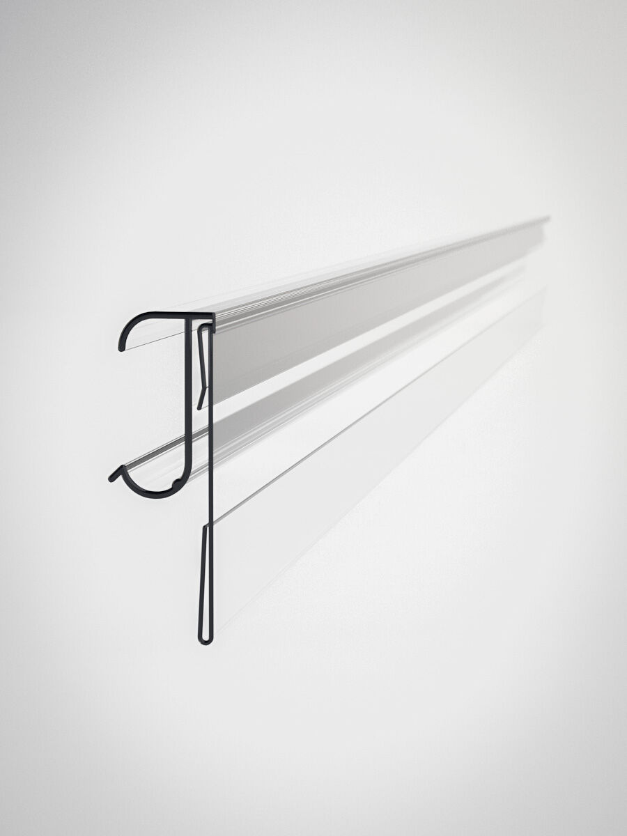 Datastrip for wire shelves with two fronts | HL Display